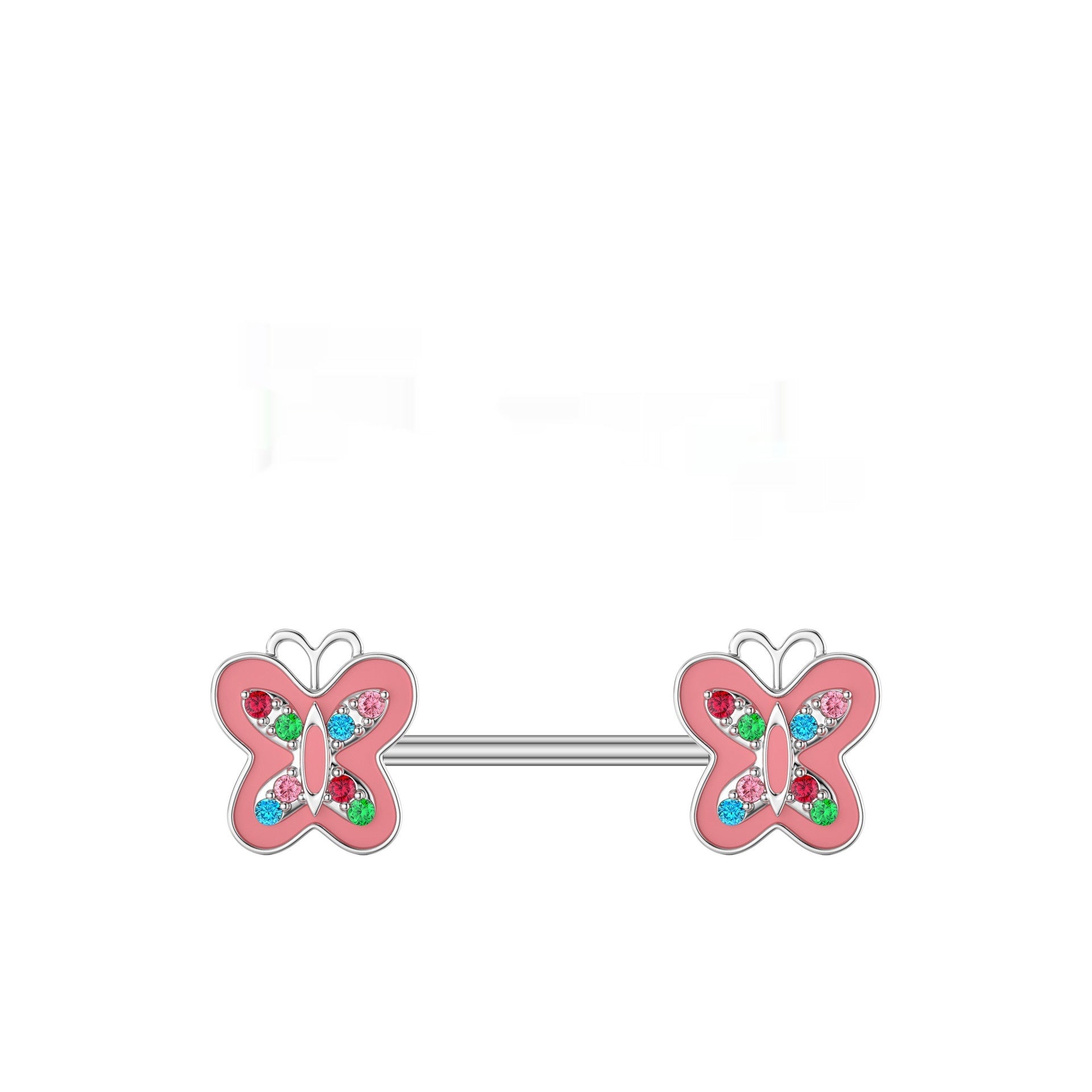 Popular Dripping Bee Adhesive Nail Human Body Piercing Accessories Zircon Cat Nipple Ring