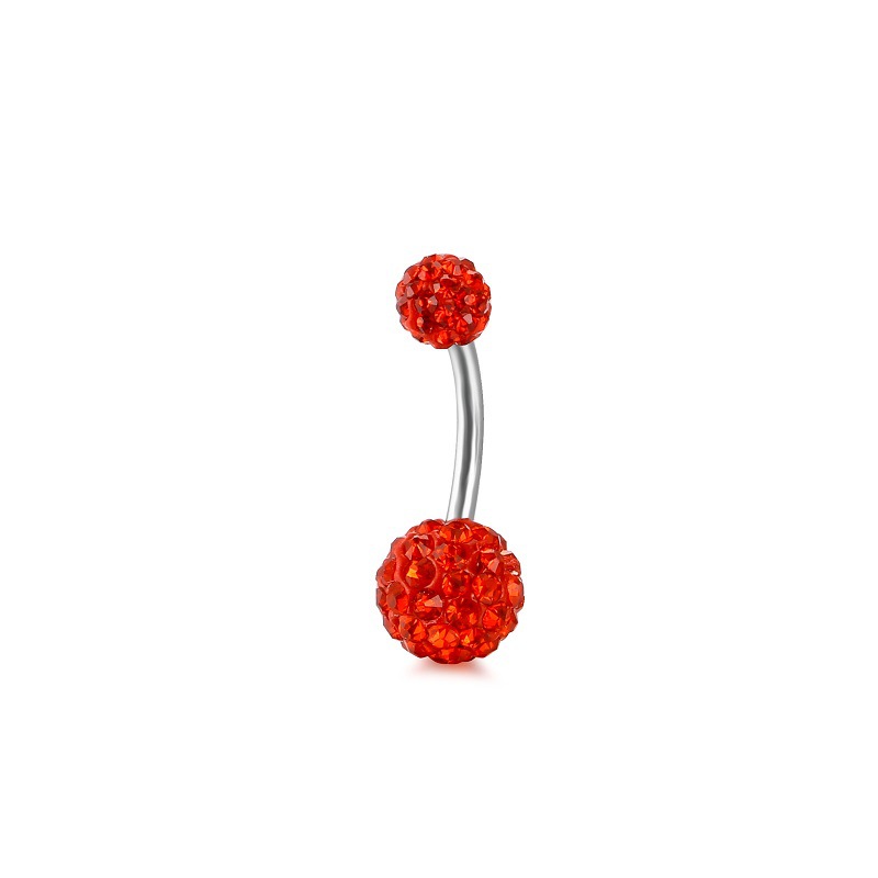 Navel Stud Full Diamond Ball Belly Ring Human Body Piercing Accessories