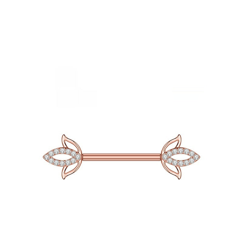 Popular Dripping Bee Adhesive Nail Human Body Piercing Accessories Zircon Cat Nipple Ring