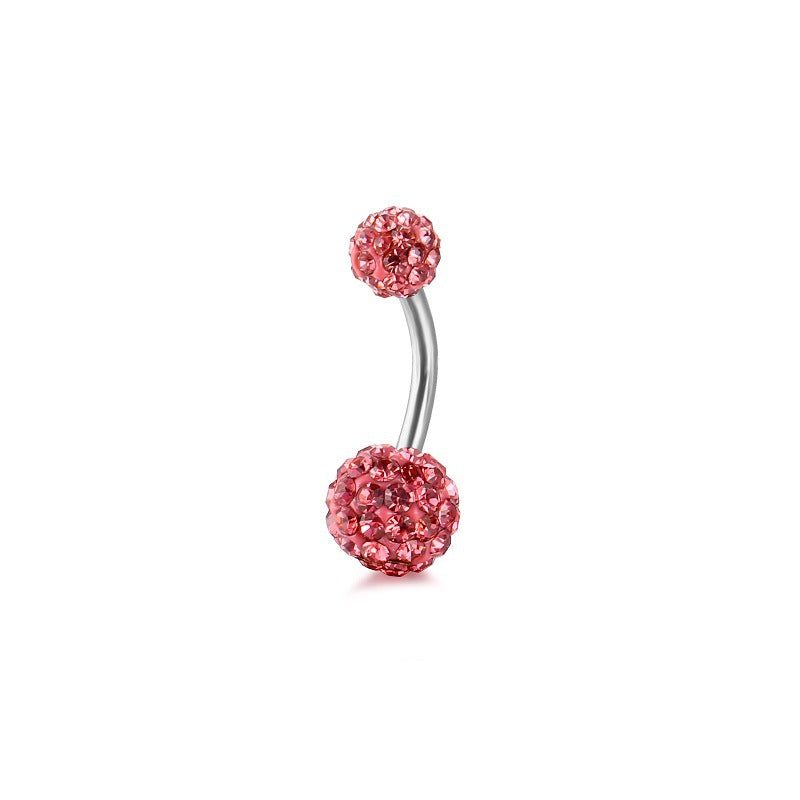 Navel Stud Full Diamond Ball Belly Ring Human Body Piercing Accessories