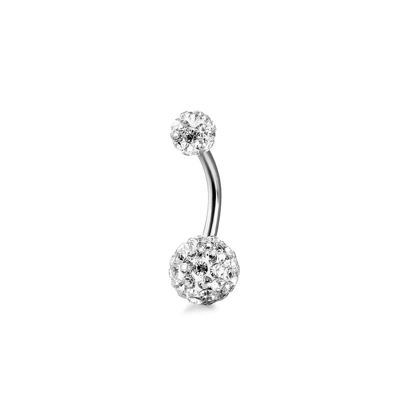 Navel Stud Full Diamond Ball Belly Ring Human Body Piercing Accessories