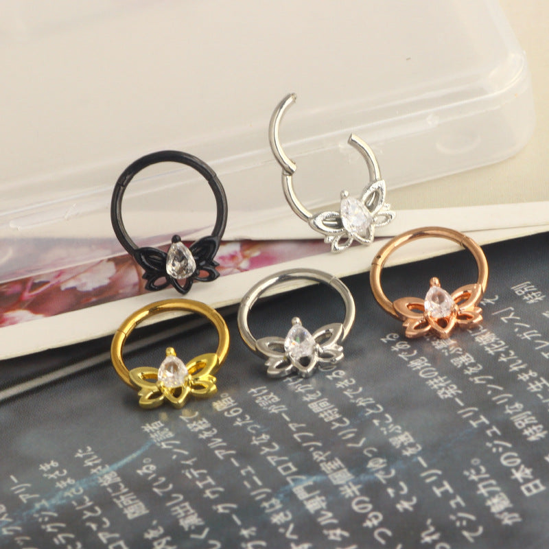 Circular Nasal Ring For Body Piercing Of Cartilage