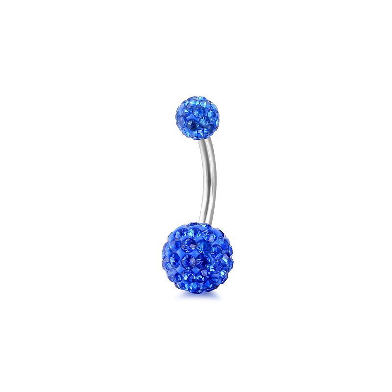 Navel Stud Full Diamond Ball Belly Ring Human Body Piercing Accessories